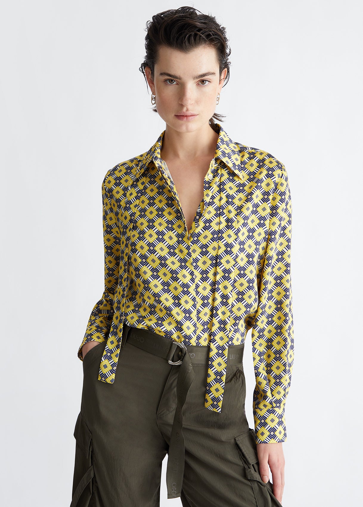 Camicia in twill stampato